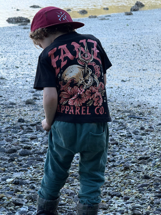 Kids Flower Skull Tee