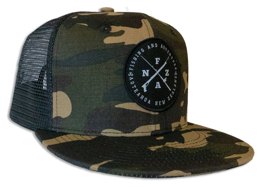 CROSS LOGO TRUCKER CAP - Camo